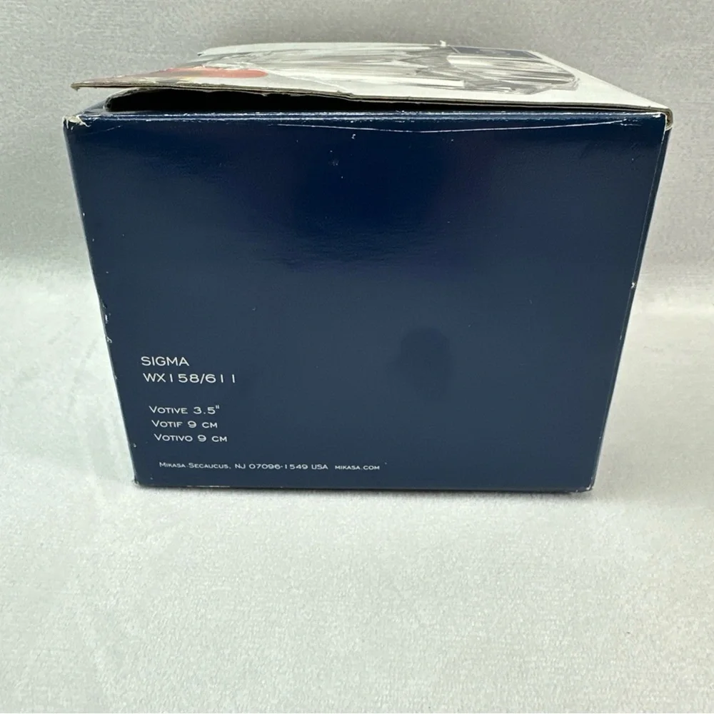 Mikasa Crystal Votive Glass Decorative Sigma Candle Holder